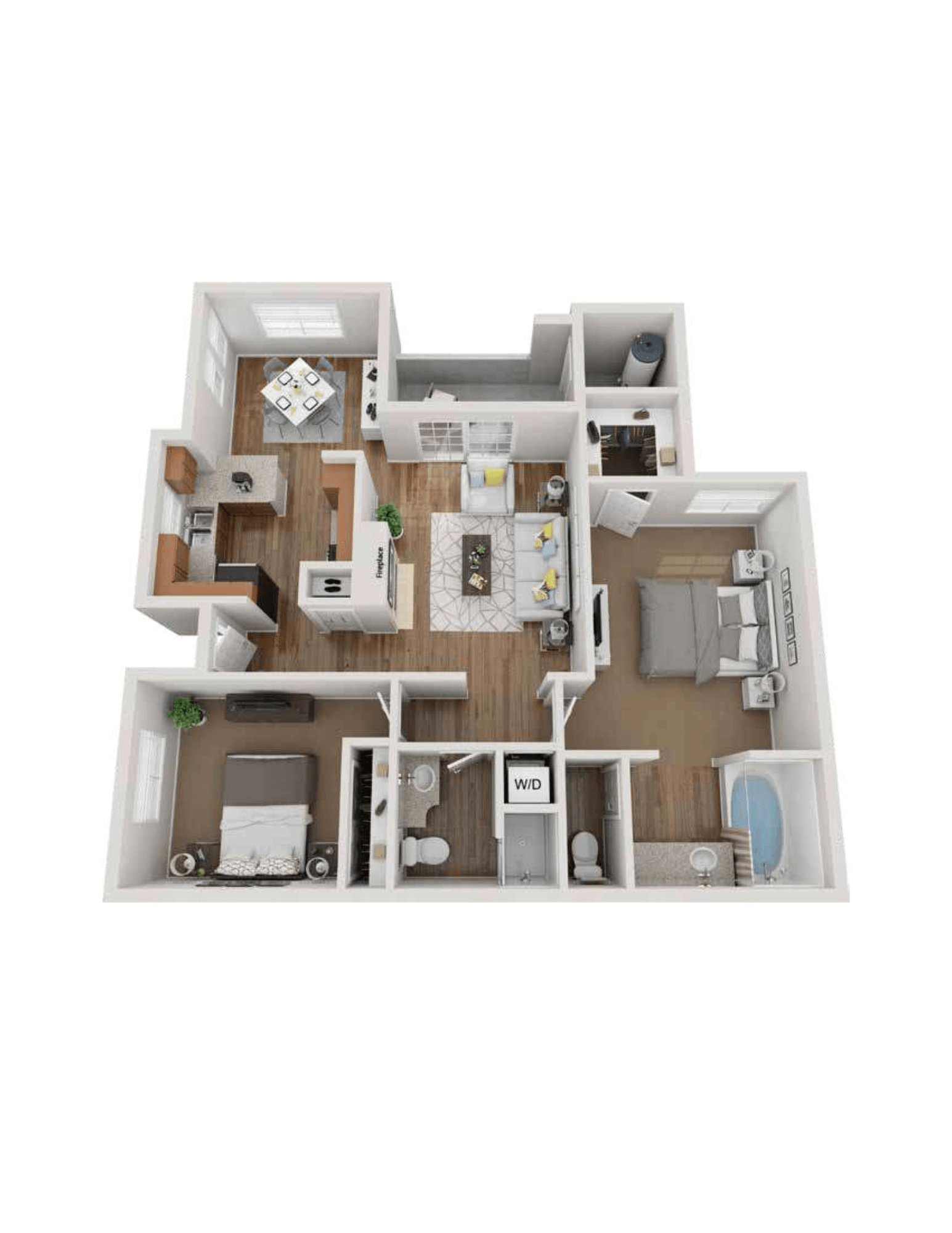 2-Bedroom floor plan